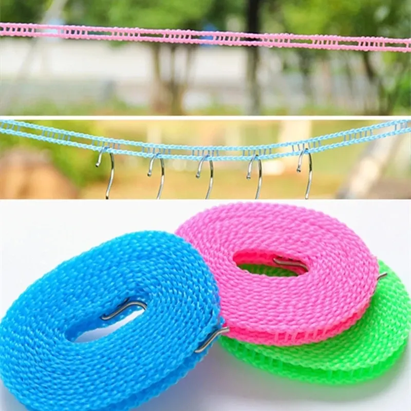 Corde à linge dans un jardin