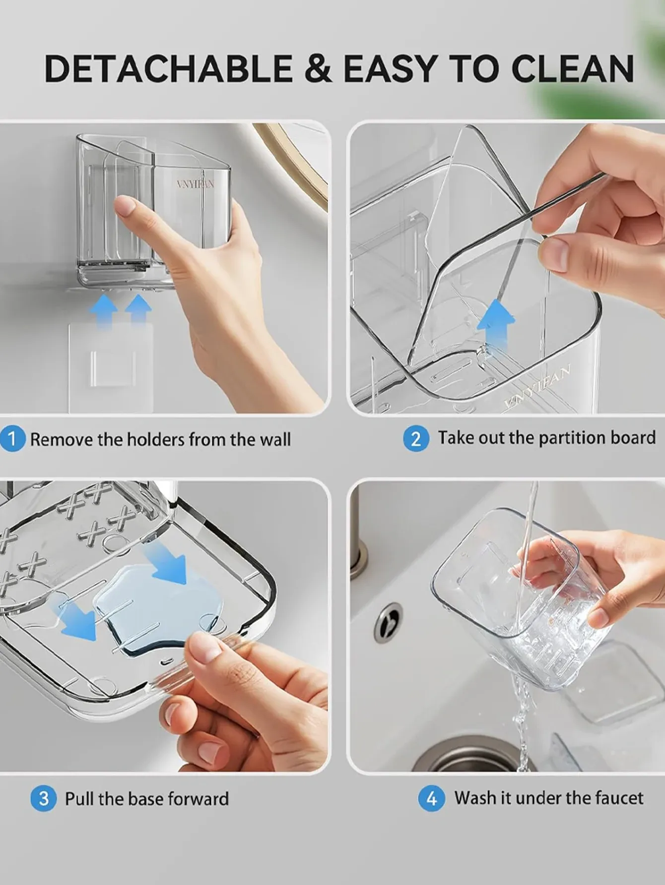 Support de rangement mural sans perçage pour salle de bain