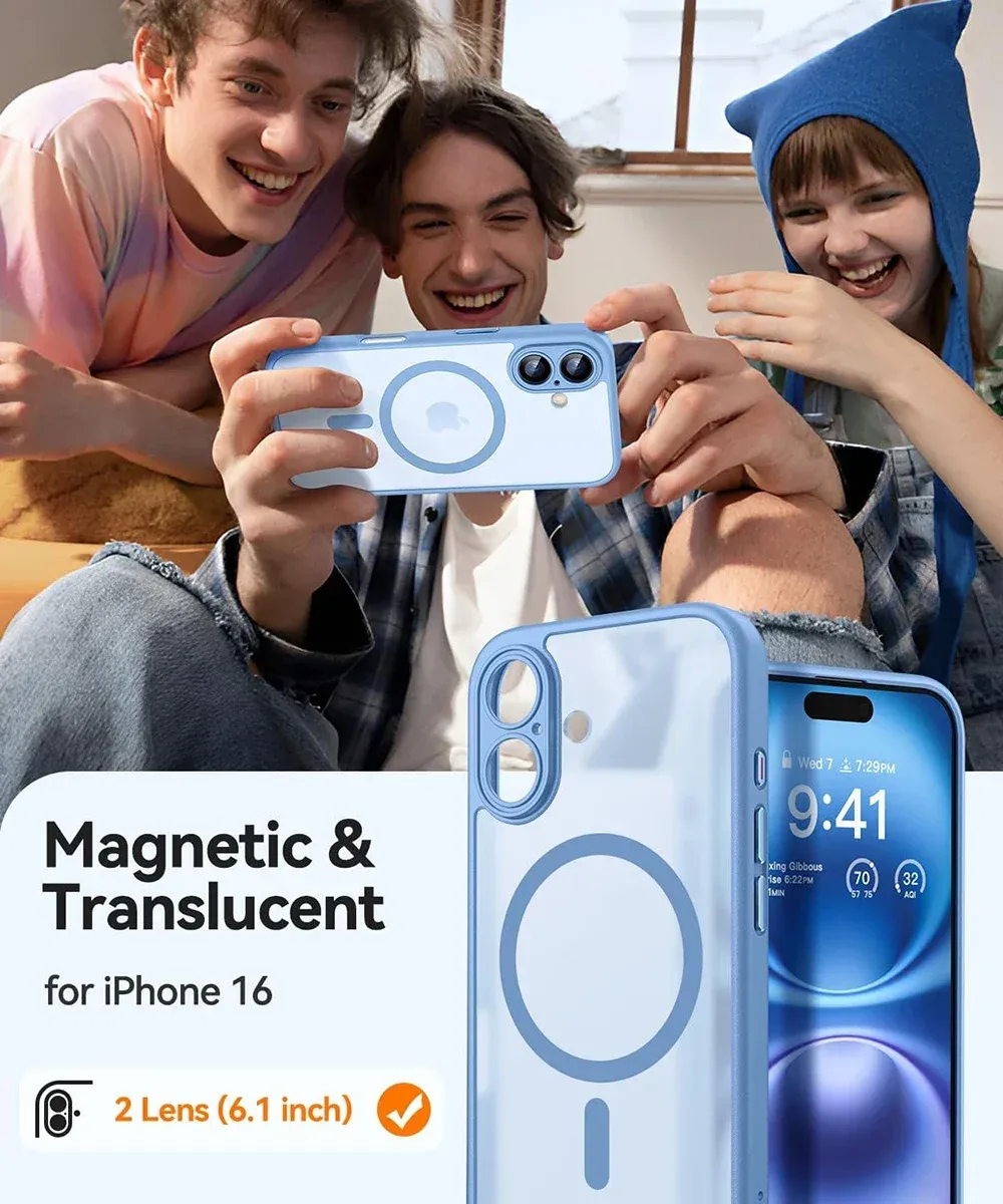 Coque magnétique translucide, détail du design