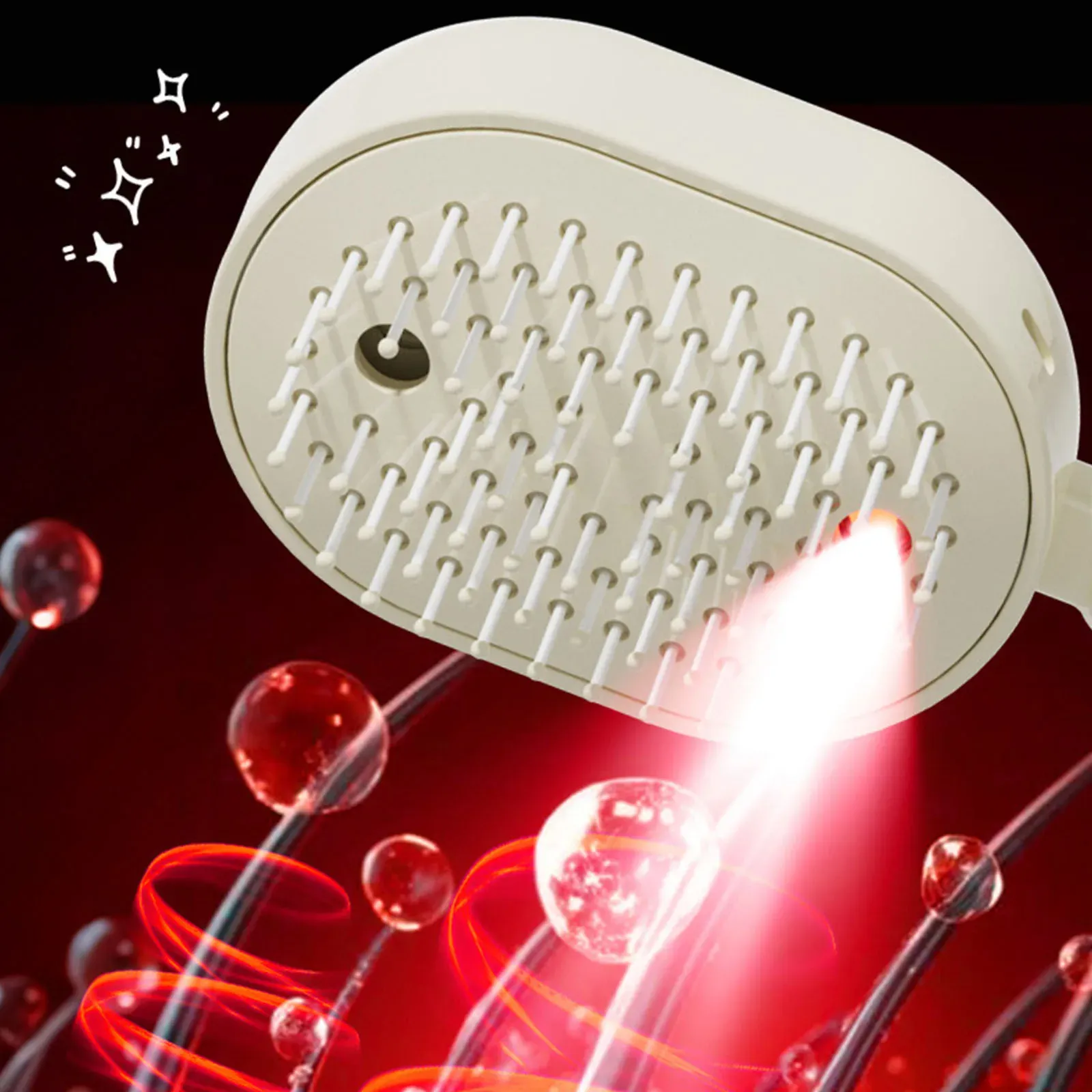 Brosse à vapeur électrique en utilisation