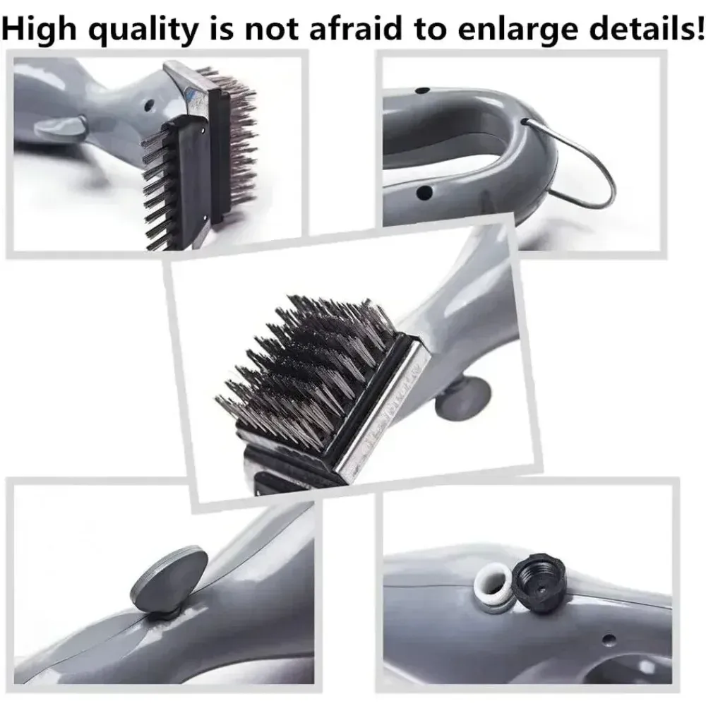 Brosse de nettoyage à pulvérisation d'eau pour gril, brosse vapeur portable en acier inoxydable 2