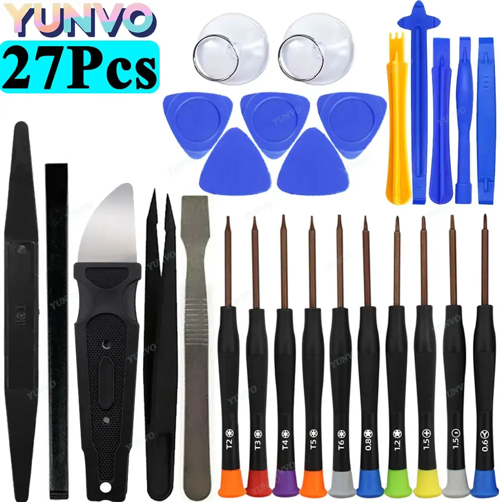 Kit d'outils de réparation professionnel pour téléphone portable : tournevis de précision pour iPhone et Android, outil de démontage multifonction 15