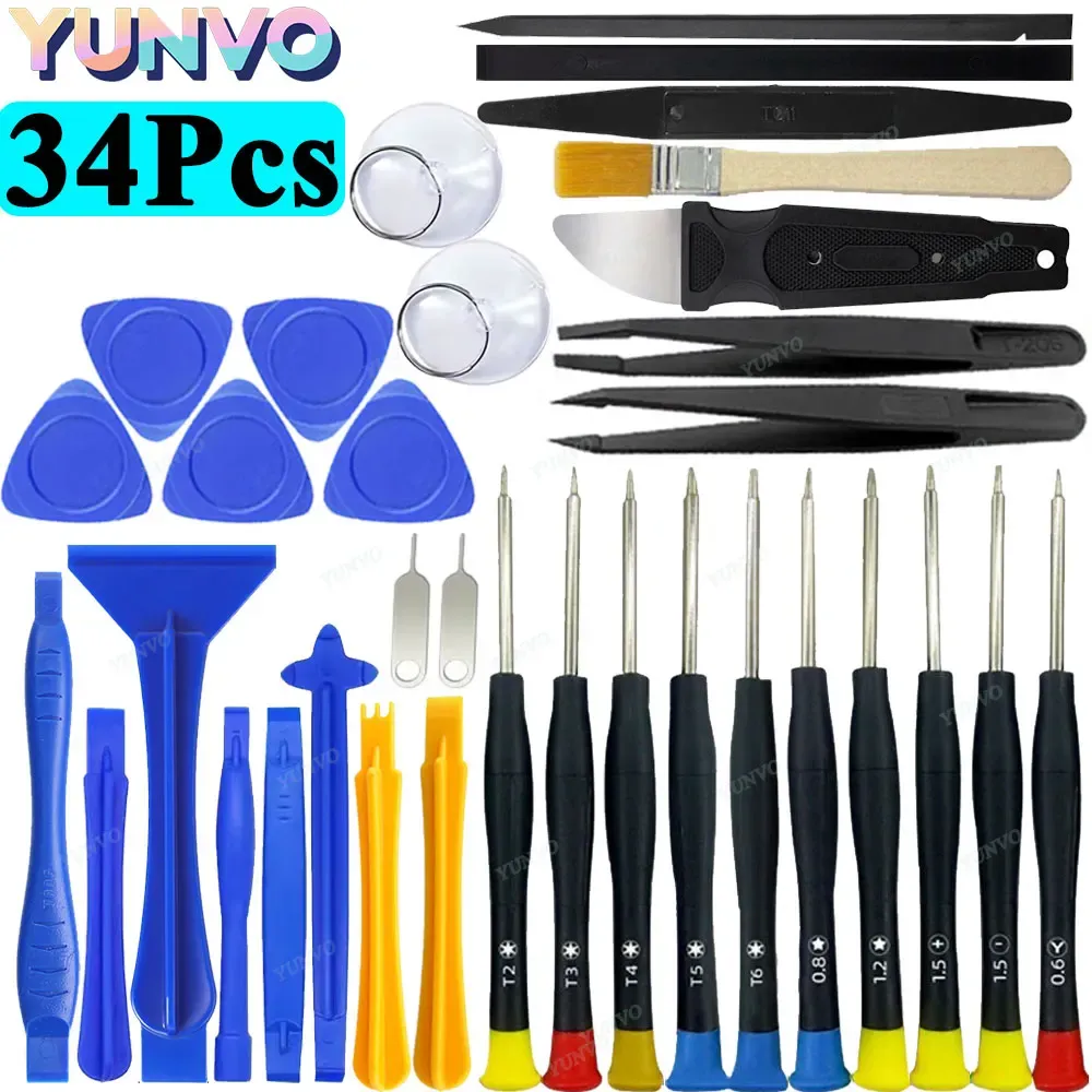 Kit d'outils de réparation professionnel pour téléphone portable : tournevis de précision pour iPhone et Android, outil de démontage multifonction 10