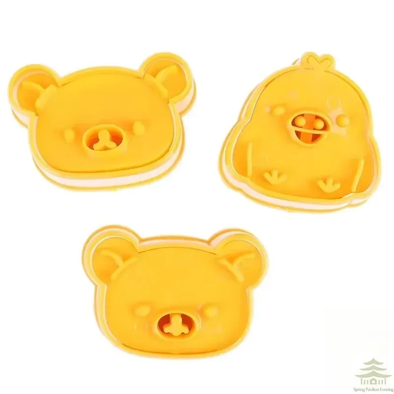 Lot de 3 emporte-pièces en forme d'ours pour sandwichs, gâteaux et biscuits