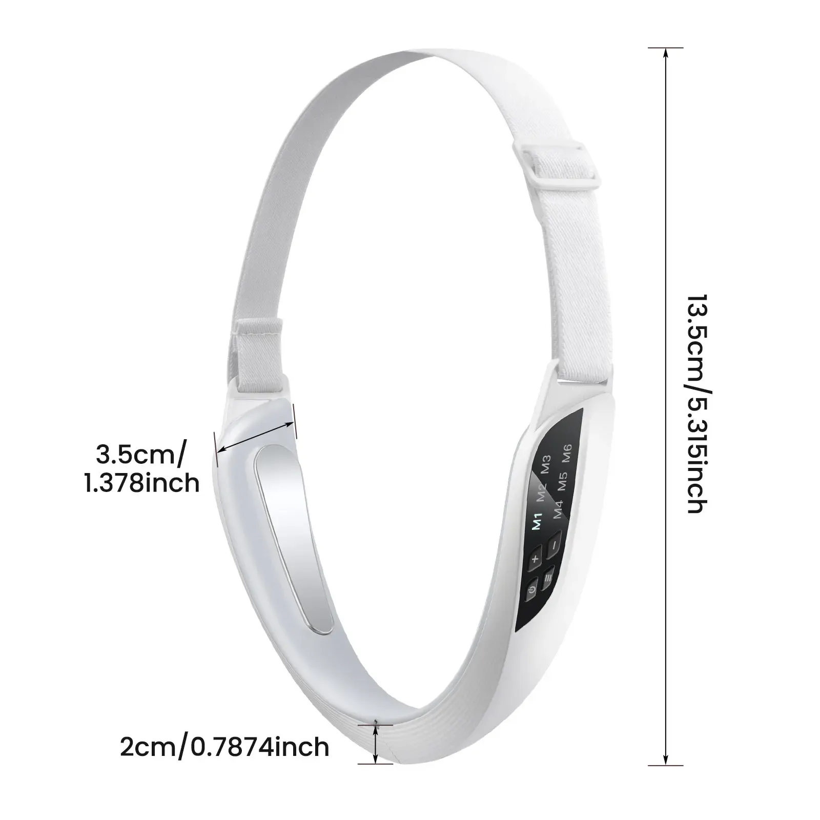 Ceinture de massage visage, finition blanche