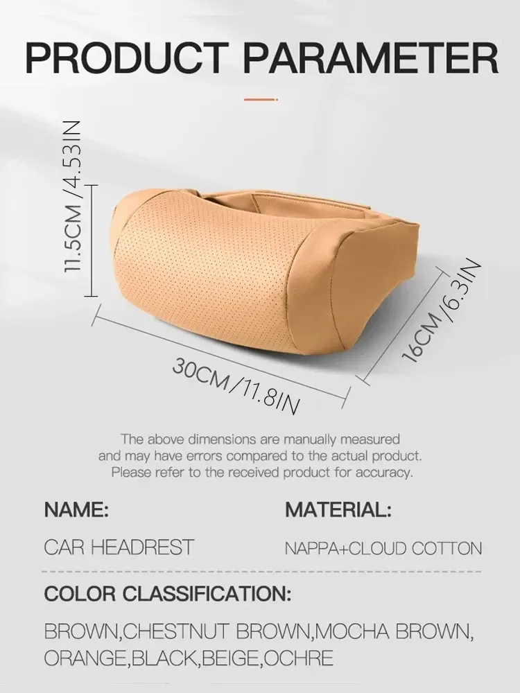 Coussin d'appui-tête en mousse à mémoire de forme, finition