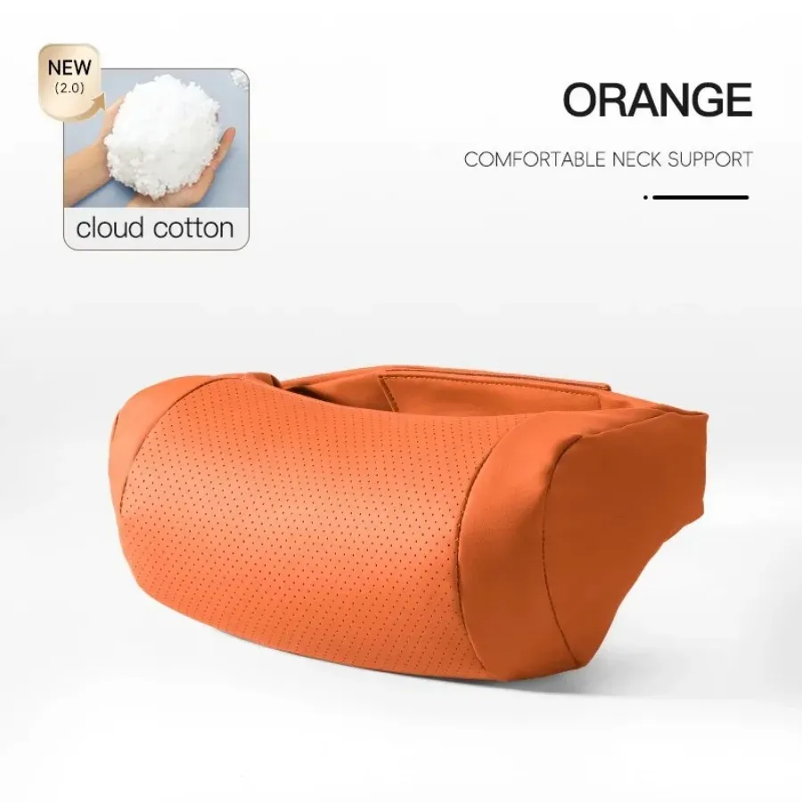 Oreiller de cou pour voiture, coussin lombaire et appui-tête en mousse à mémoire de forme, confortable et respirant, oreiller de voyage pour véhicules, convient à toutes les saisons 9