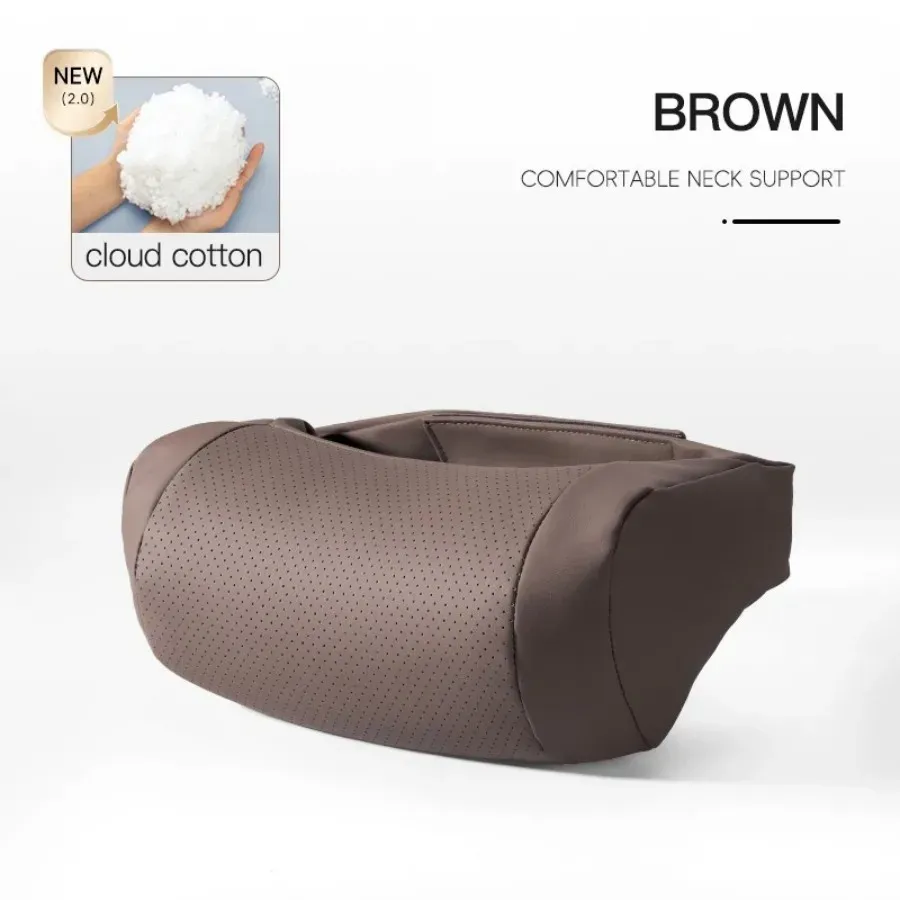 Oreiller de cou pour voiture, coussin lombaire et appui-tête en mousse à mémoire de forme, confortable et respirant, oreiller de voyage pour véhicules, convient à toutes les saisons 8