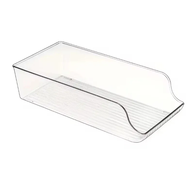 Distributeur de canettes de soda à gravité pour réfrigérateur à 2 niveaux, organisateur de boissons empilable pour réfrigérateur, bacs de rangement transparents en plastique pour réfrigérateur 8