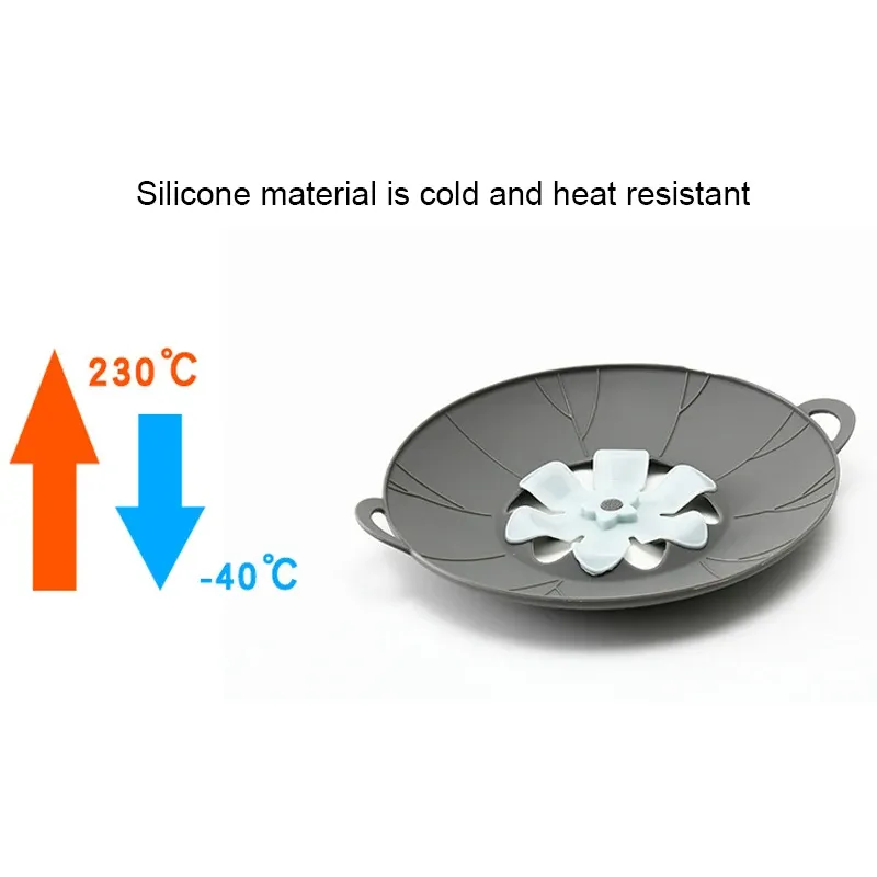 Couvercle anti-éclaboussures en silicone résistant aux hautes températures, outil de cuisine 4