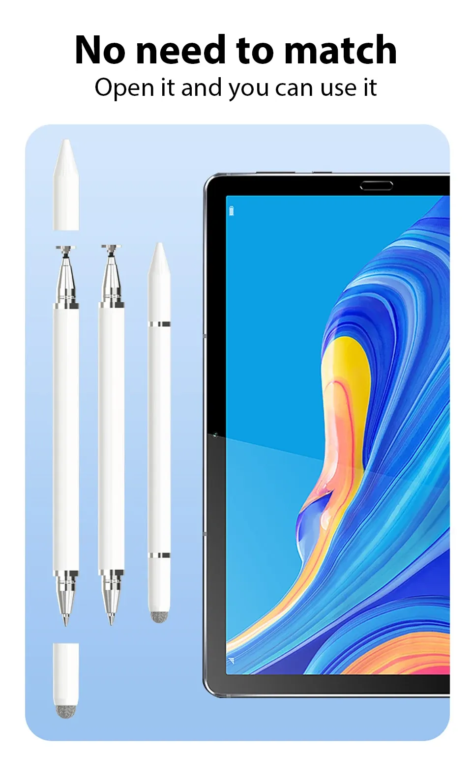 Stylet universel avec tablette et smartphone