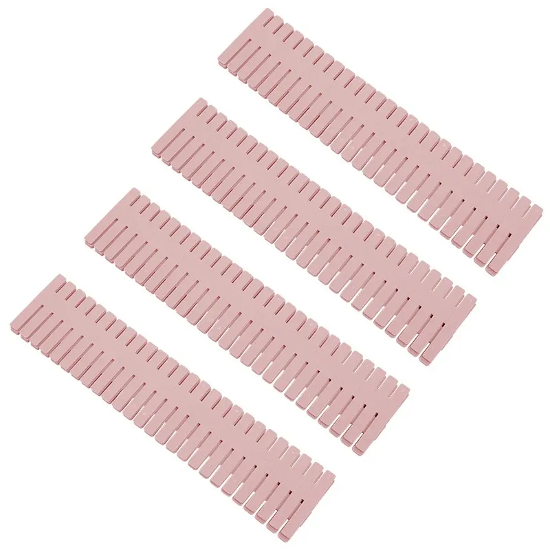 Séparateurs de tiroirs réglables, lot de 4, organisateurs polyvalents pour sous-vêtements, chaussettes, cosmétiques et petits articles 7