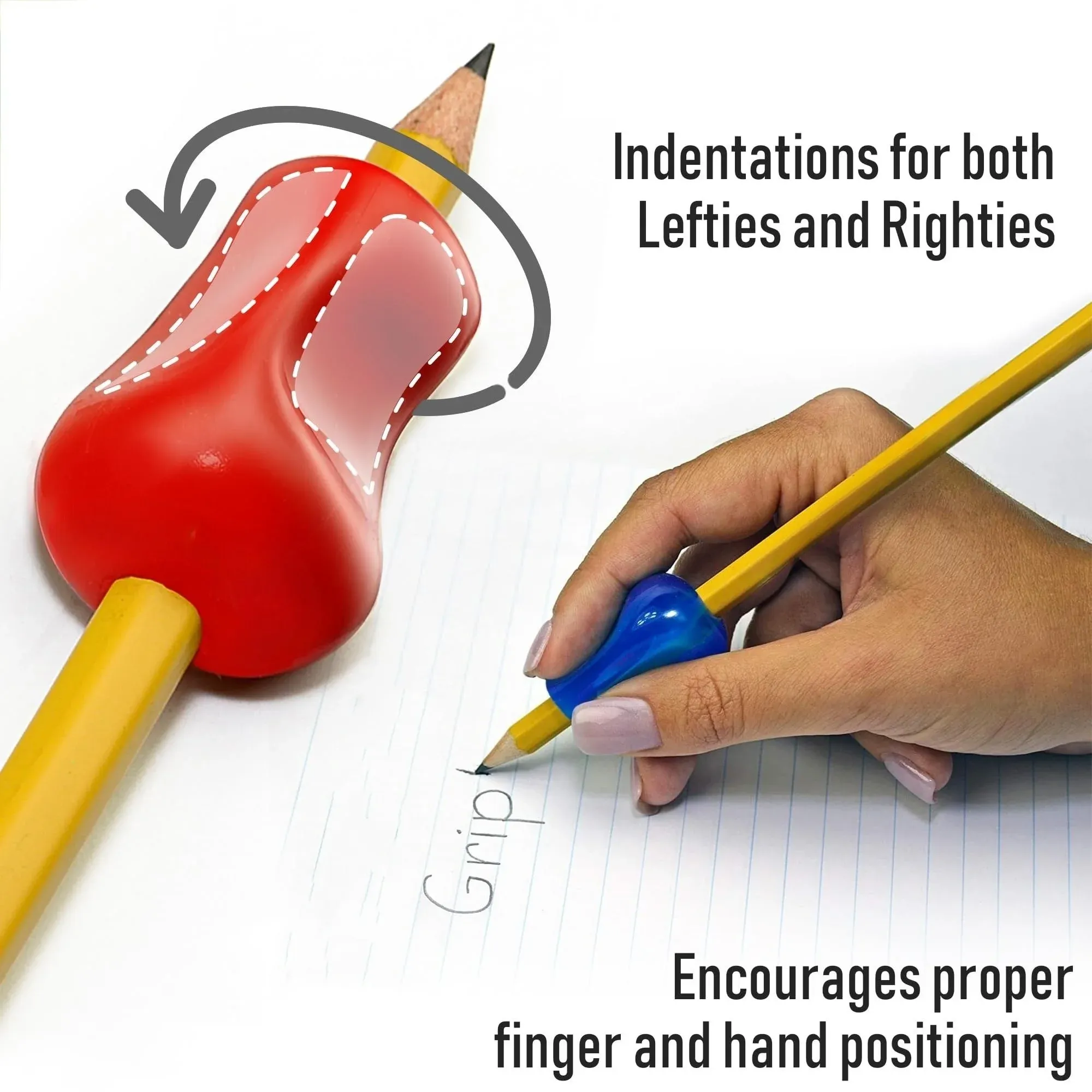 Correcteur d'écriture, outil de correction de posture des doigts, stylo d'entraînement pour enfants, assistant d'écriture, poignée combinée, papeterie pour étudiants, lot de 5 à 10 pièces 5