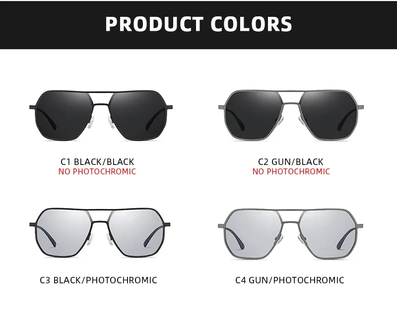 Lunettes de soleil photochromiques, test de la transformation des verres