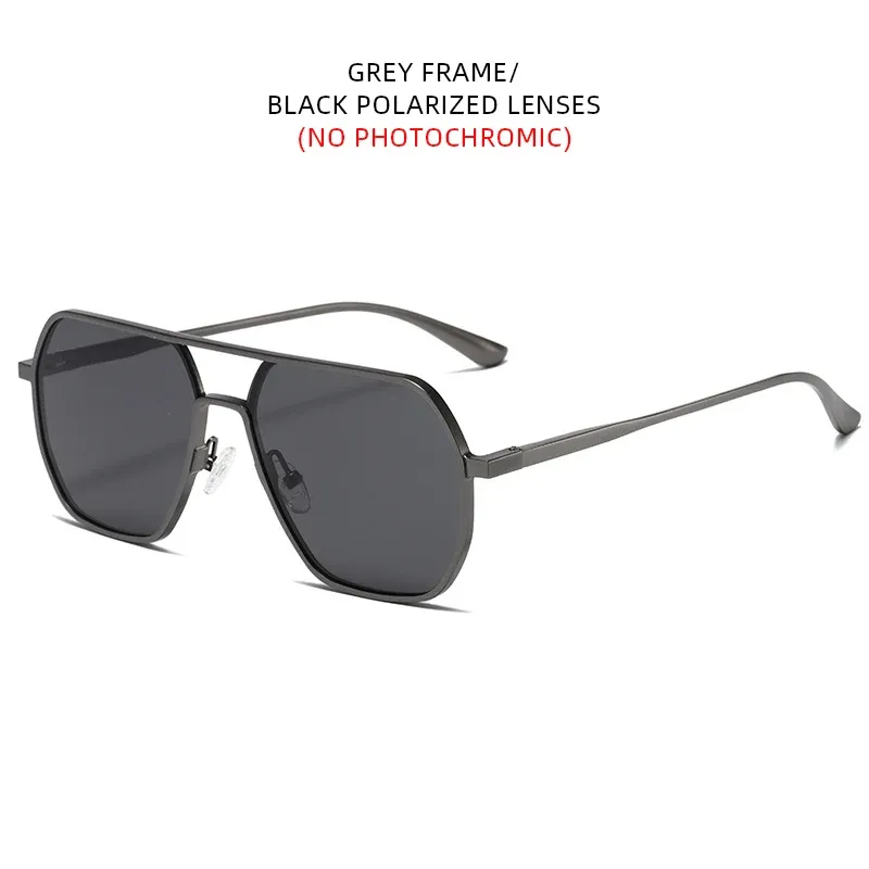 Lunettes de soleil photochromiques polarisées en métal pour hommes et femmes, anti-éblouissement, pour la conduite, protection UV400 8