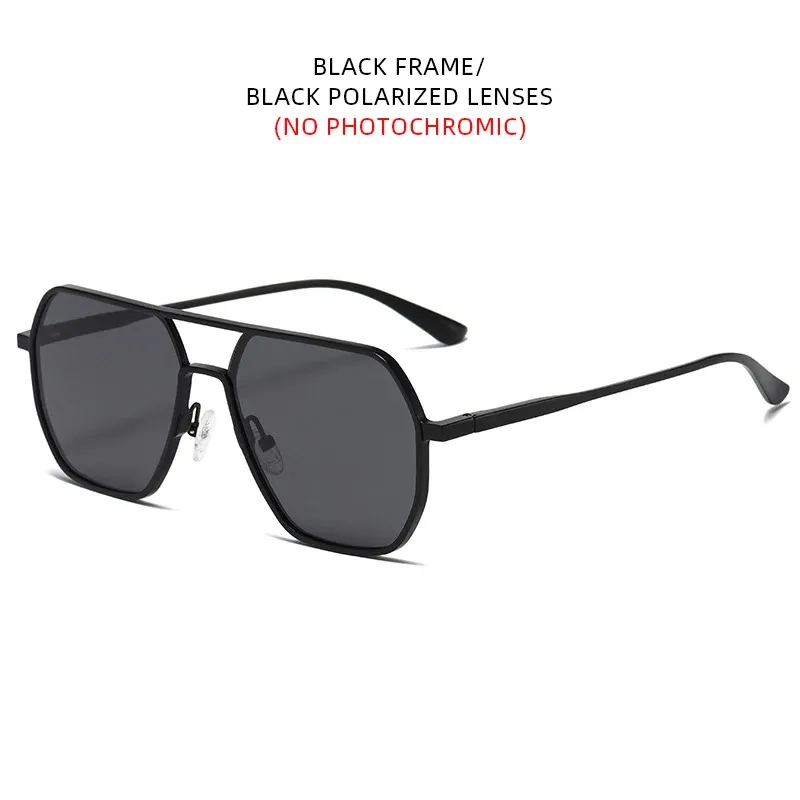 Lunettes de soleil photochromiques polarisées en métal pour hommes et femmes, anti-éblouissement, pour la conduite, protection UV400 9