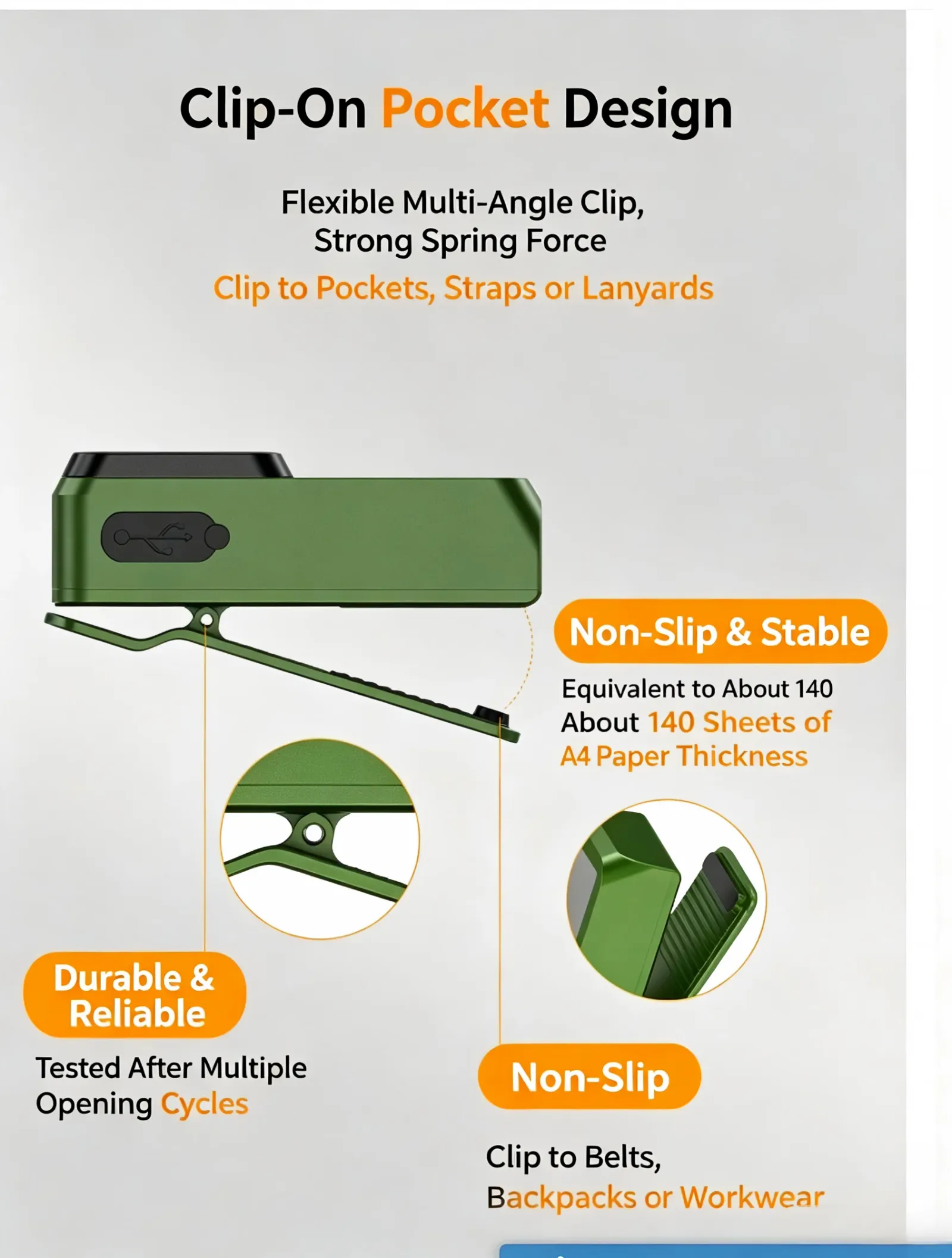 Lampe torche LED magnétique en usage quotidien