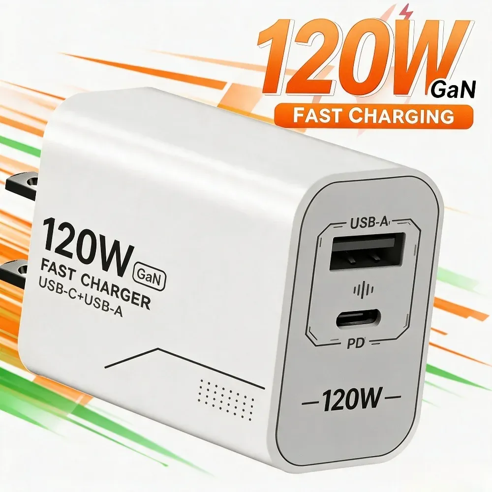 Chargeur USB-C GaN à deux ports, vue d'ensemble