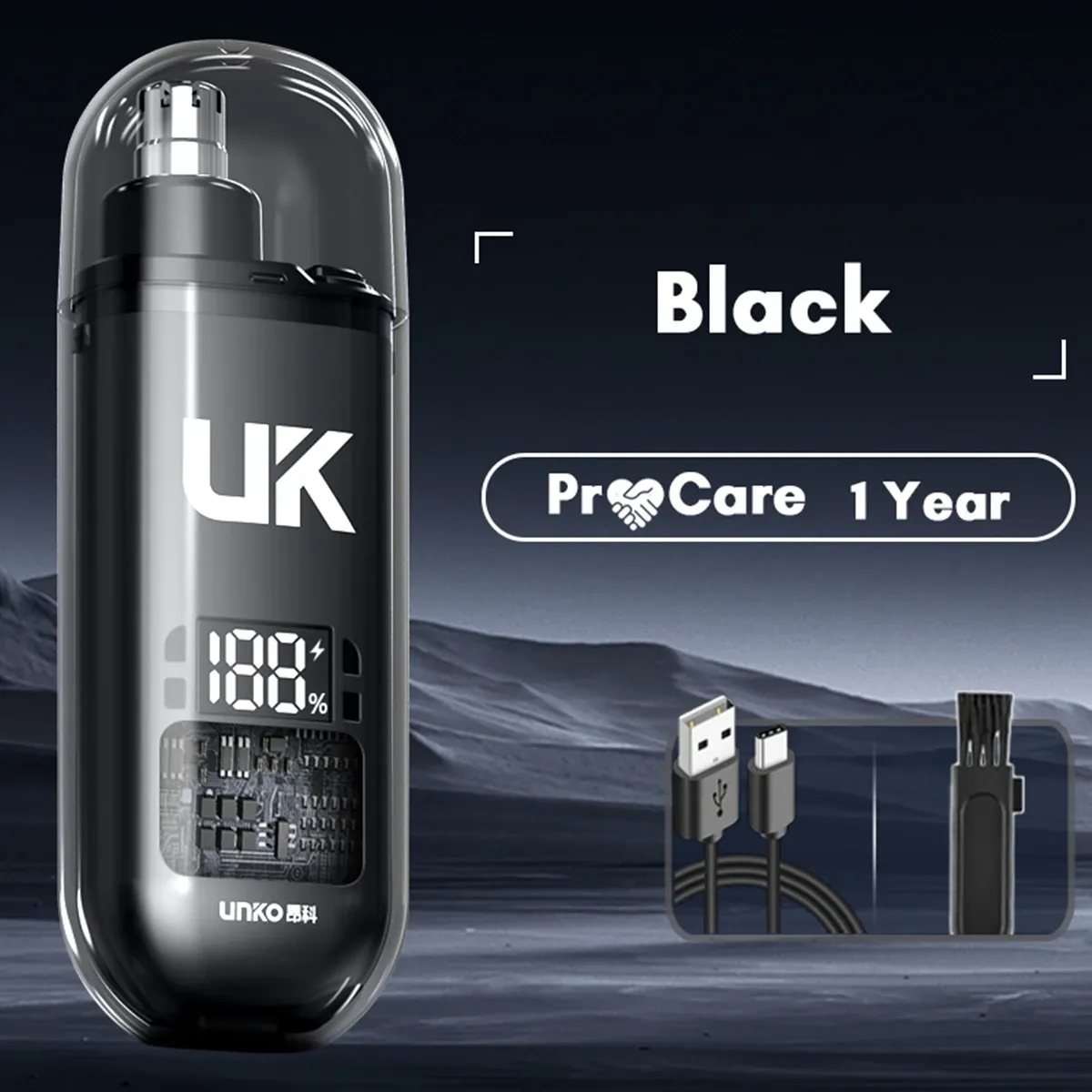 Tondeuse électrique portable pour le nez et les oreilles, rechargeable et indolore, pour homme 7