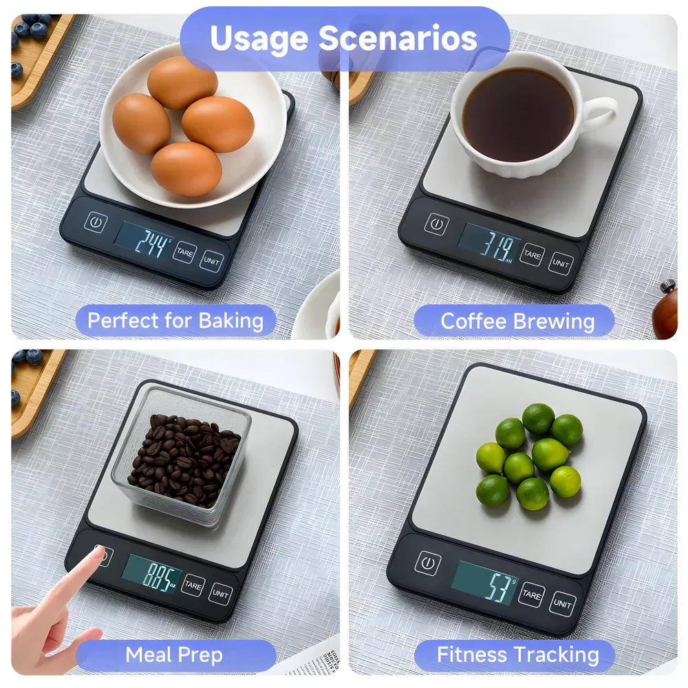 Balance de cuisine numérique 10 kg à écran LCD 5