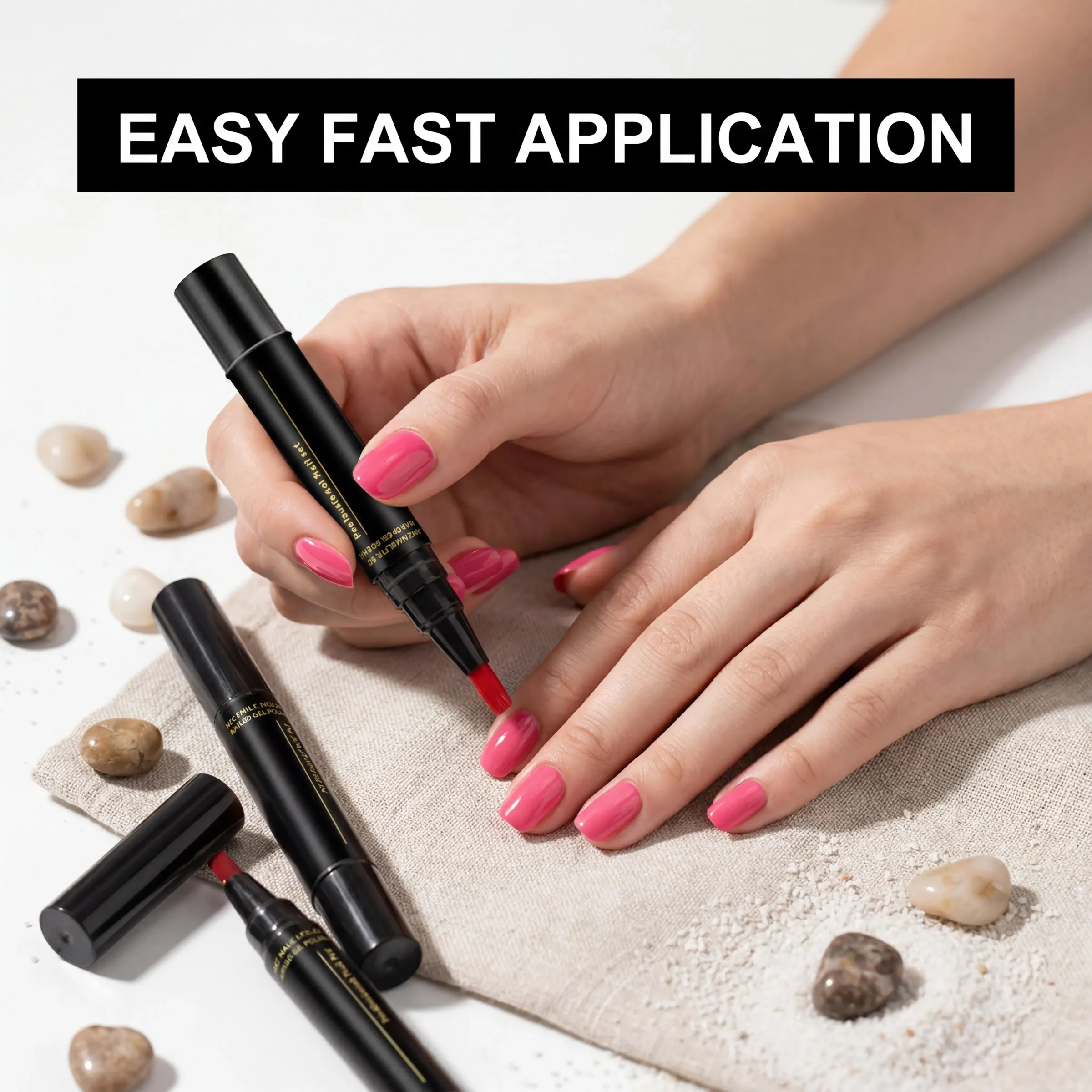 Kit de stylos nail art DIY 6 couleurs, haute pigmentation, imperméables et sans danger pour les ongles 2