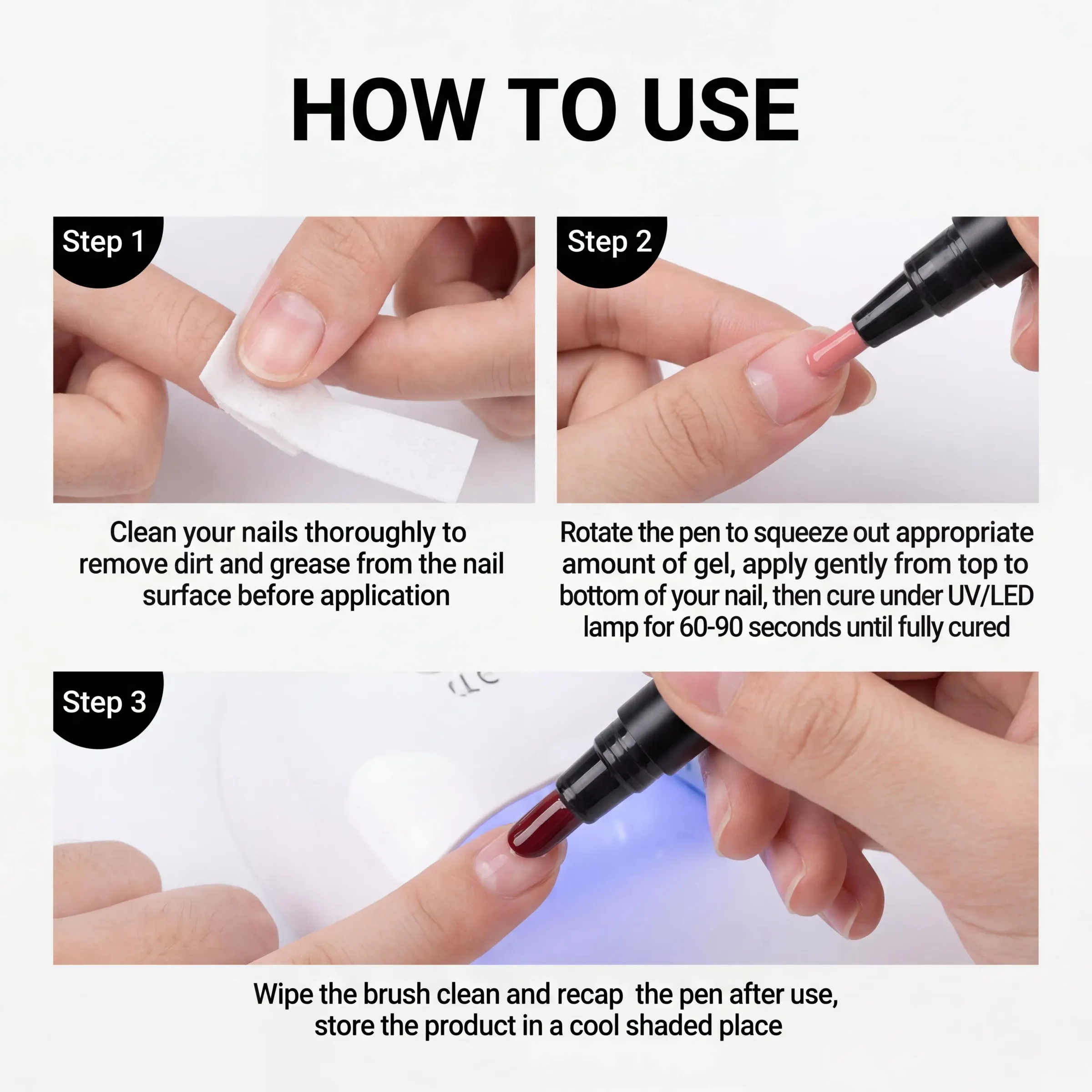 Kit de stylos nail art DIY 6 couleurs, haute pigmentation, imperméables et sans danger pour les ongles 6