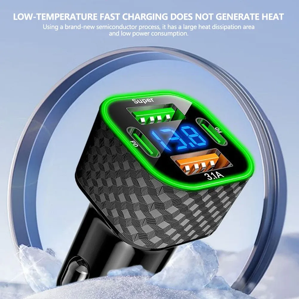 Chargeur de voiture en situation d'utilisation