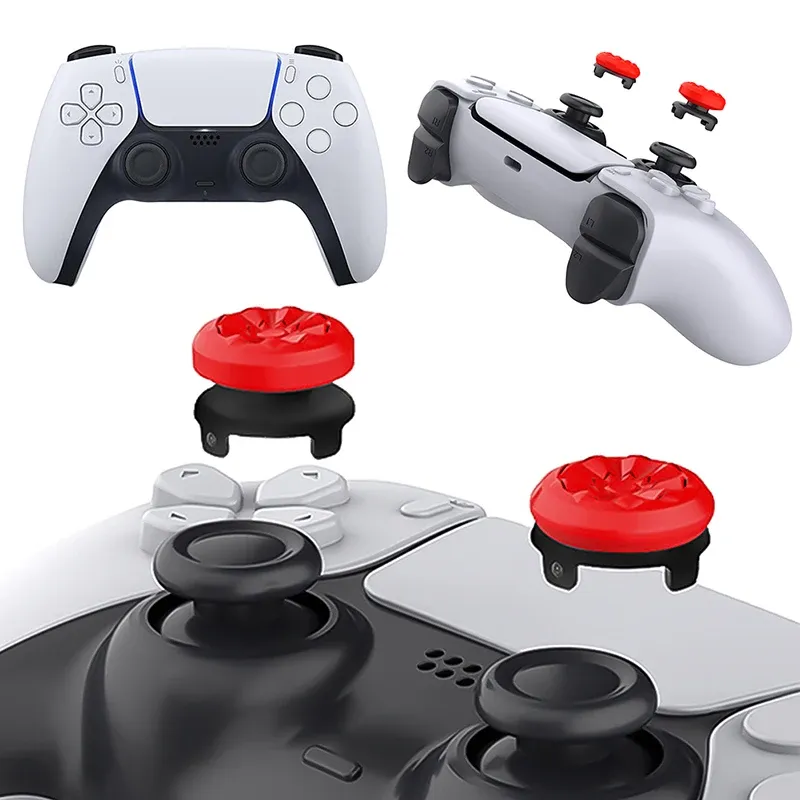 Capuchons d'extension de poignée pour manette PS5 et PS4, hauteur haute et basse, lot de 2