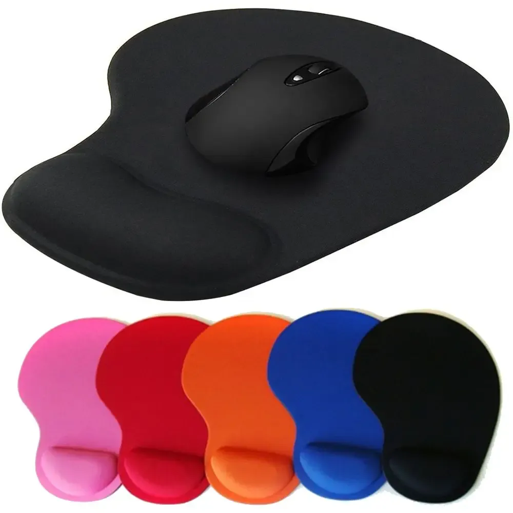 Tapis de souris ergonomique avec repose-poignet, antidérapant, en polymère souple, pour PC et ordinateur portable