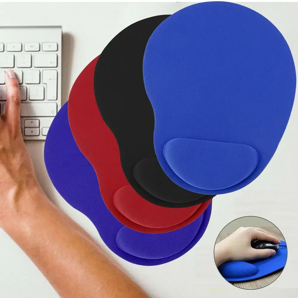 Tapis de souris ergonomique avec repose-poignet, antidérapant, en polymère souple, pour PC et ordinateur portable 3