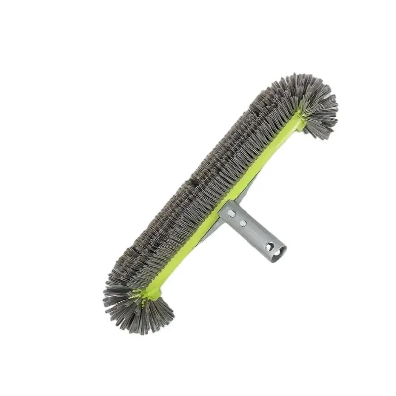 Tête de brosse de piscine en aluminium robuste de 17,5 pouces à 7 rangées de poils en nylon, pour le nettoyage des coins, des marches et des parois de piscine 2