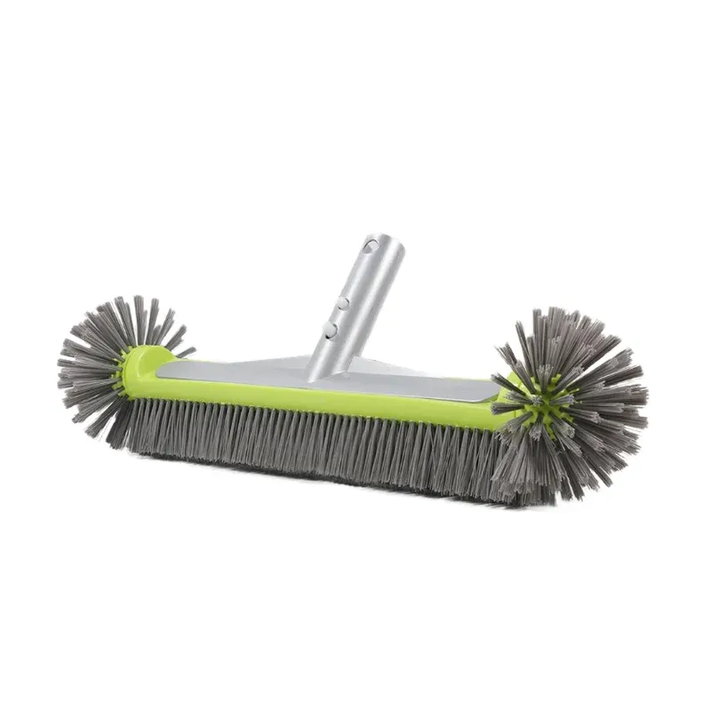 Tête de brosse de piscine en aluminium robuste de 17,5 pouces à 7 rangées de poils en nylon, pour le nettoyage des coins, des marches et des parois de piscine 7