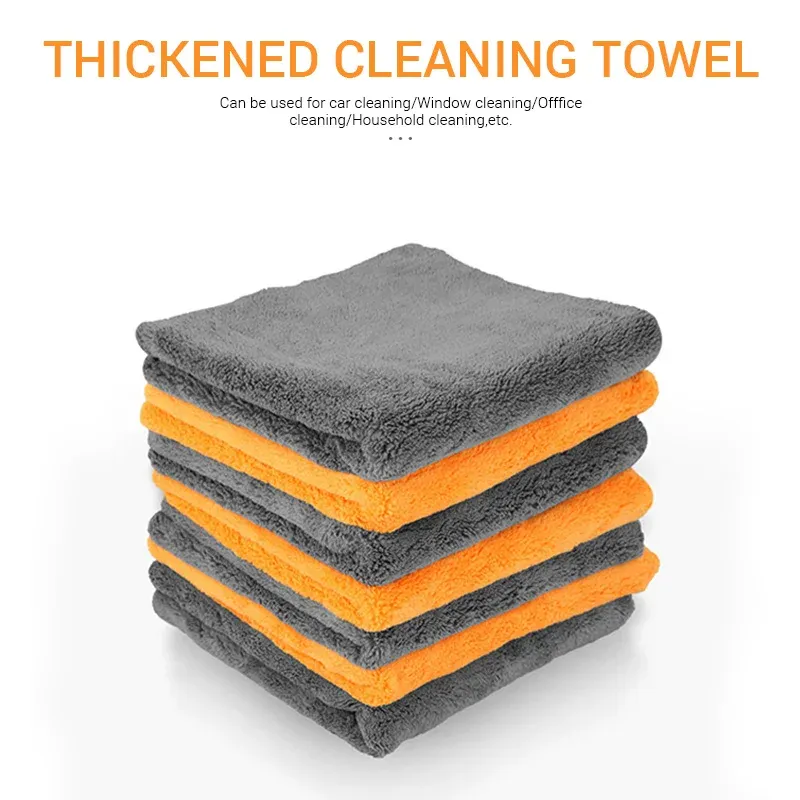 Serviettes de nettoyage en microfibre extra douces 40 x 40 cm, lot de 1, 3, 6 ou 9 pièces, pour la maison et la voiture 2