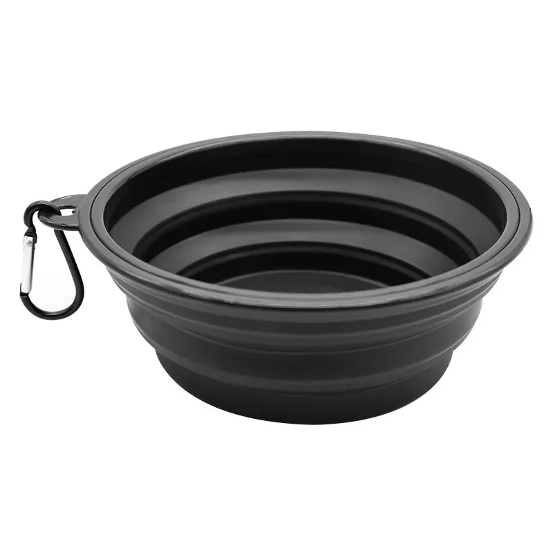 Gamelle pliable en silicone, mise en pliage