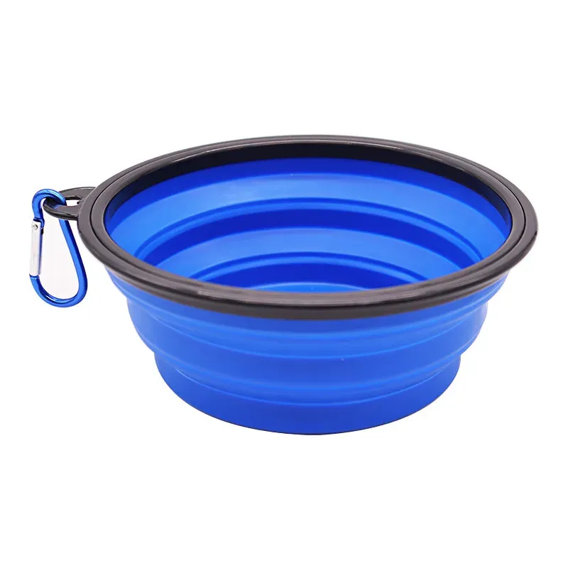 Mangeoire et abreuvoir pliable en silicone pour chien et chat, distributeur 2 en 1 avec mousqueton, idéal pour les voyages et le plein air 9