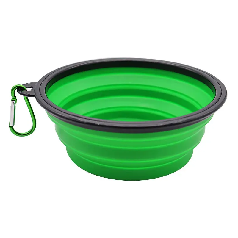 Mangeoire et abreuvoir pliable en silicone pour chien et chat, distributeur 2 en 1 avec mousqueton, idéal pour les voyages et le plein air 10