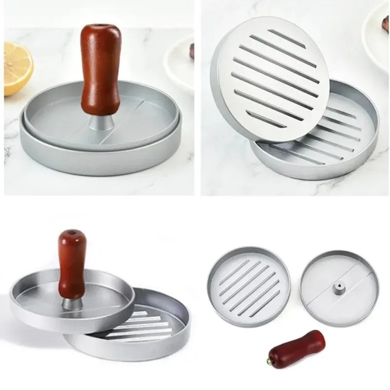 Presse à hamburgers antiadhésive avec papier ciré en aluminium pour cuisine, barbecue et gril 5