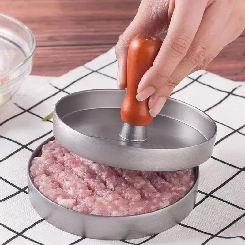 Presse à hamburgers antiadhésive avec papier ciré en aluminium pour cuisine, barbecue et gril 6