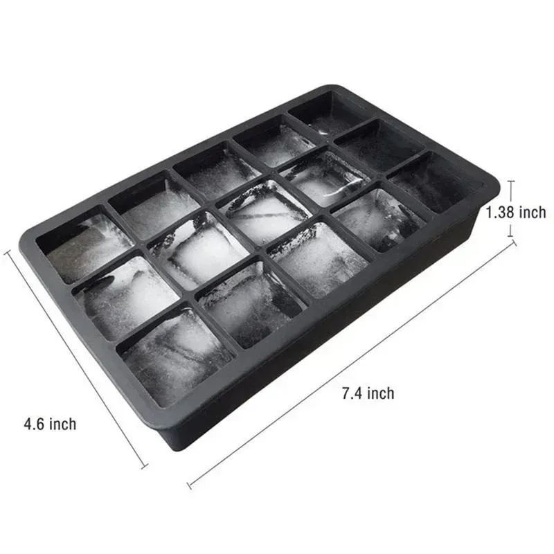 Moule à glaçons en silicone 15 cavités, grand bac, sans BPA, durable, pour bar et pub, idéal pour le vin 6