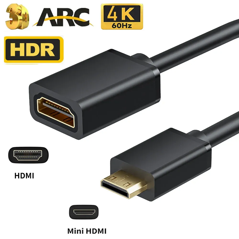Câble Mini HDMI 4K 60Hz HDmatters HDMI 2.0, Adaptateur Convertisseur Mini HDMI vers HDMI pour Tablette, Caméscope, Ordinateur Portable et Appareil Photo Reflex Numérique - Image 1