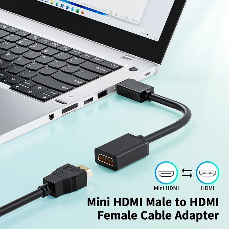 Câble Mini HDMI 4K 60Hz HDmatters HDMI 2.0, Adaptateur Convertisseur Mini HDMI vers HDMI pour Tablette, Caméscope, Ordinateur Portable et Appareil Photo Reflex Numérique 6