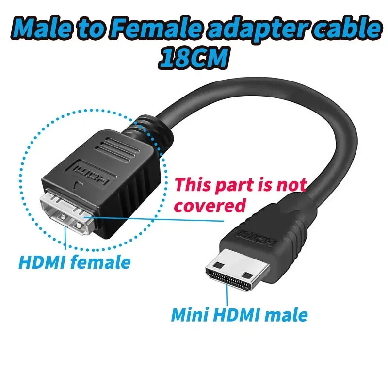 Câble Mini HDMI 4K 60Hz HDmatters HDMI 2.0, Adaptateur Convertisseur Mini HDMI vers HDMI pour Tablette, Caméscope, Ordinateur Portable et Appareil Photo Reflex Numérique 8