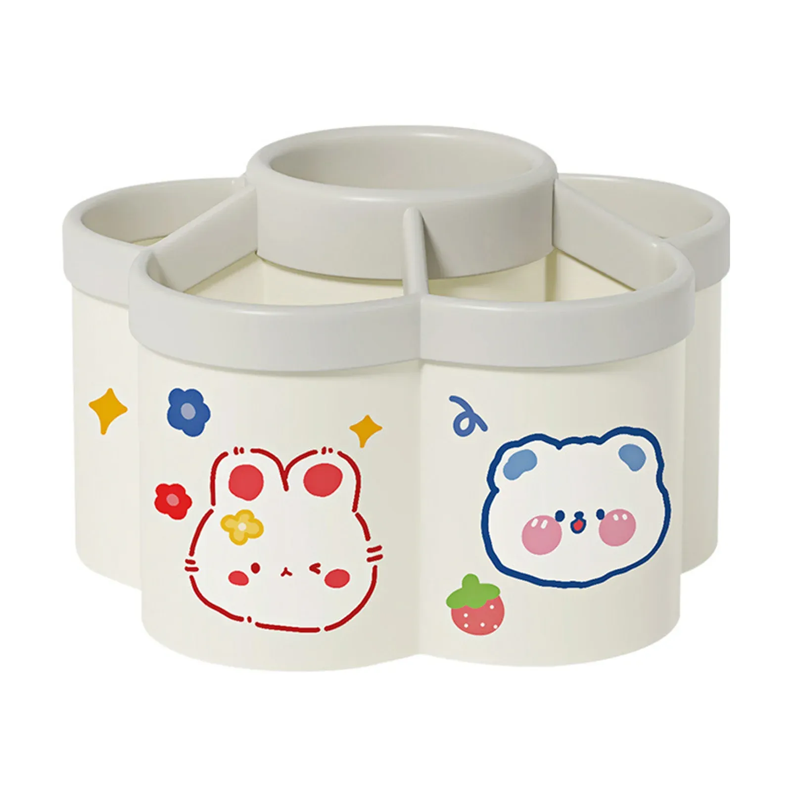 Porte-stylo rotatif de grande capacité, organisateur de bureau, boîte de rangement pour stylos, porte-pinceaux de maquillage, boîte d'organisation, accessoires d'études et de dortoir 7