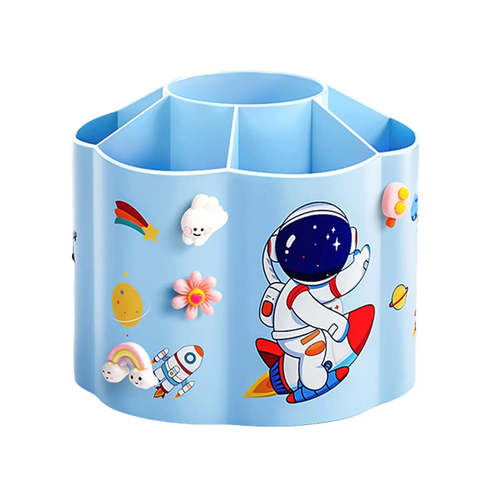 Porte-stylo rotatif de grande capacité, organisateur de bureau, boîte de rangement pour stylos, porte-pinceaux de maquillage, boîte d'organisation, accessoires d'études et de dortoir 13