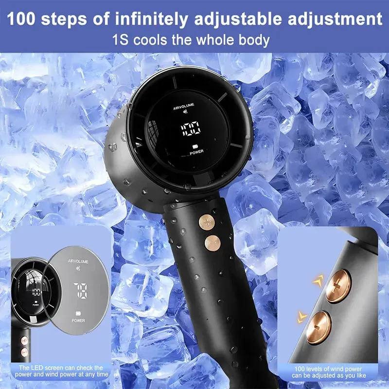 Mini ventilateur portable USB à charge rapide, ventilateur personnel silencieux haute vitesse pour les voyages et le plein air 4