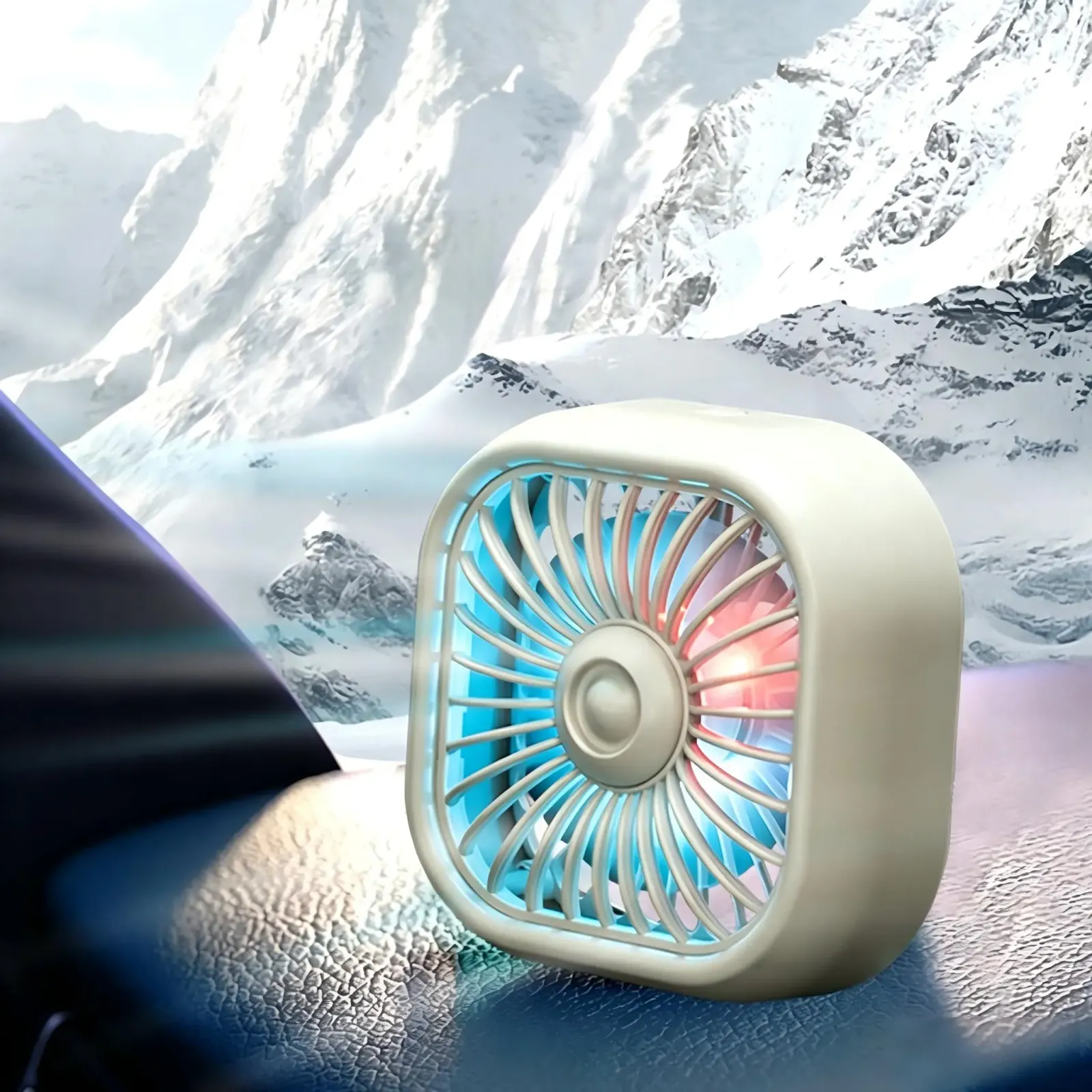 Ambiance de conduite avec le mini ventilateur USB