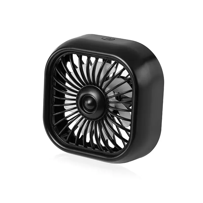Mini ventilateur USB pour voiture à 3 vitesses, fixation sur grille d'aération, éclairage coloré, refroidissement automatique 8