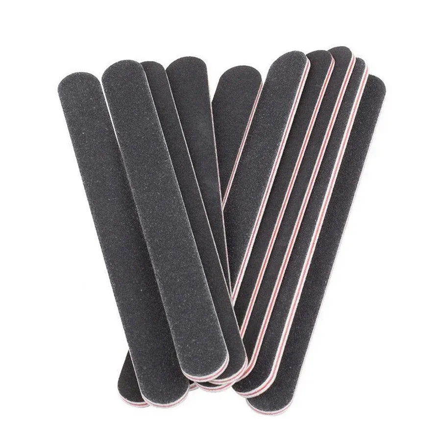 Limes à ongles en papier émeri droites pour manucure à domicile, lot de 5 - Image 1