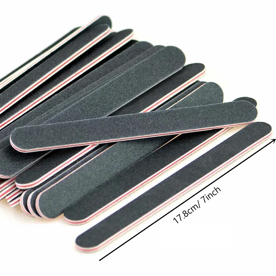 Limes à ongles en papier émeri droites pour manucure à domicile, lot de 5 4