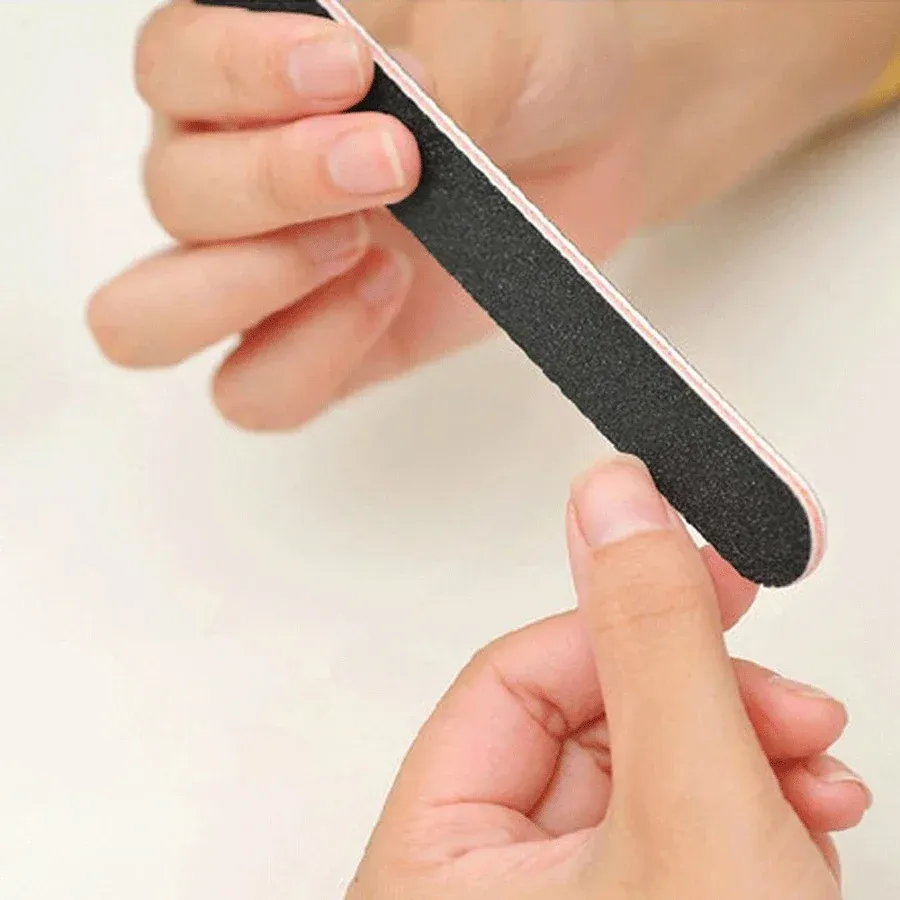 Limes à ongles en papier émeri droites pour manucure à domicile, lot de 5 5